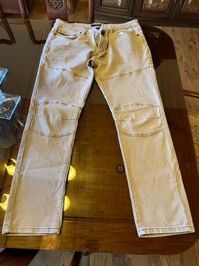 Fried Denim Men's Light Beige Stretch Pants